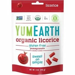 Hot Sale 🎉 Candy & Chocolate YumEarth Pomegranate Organic Licorice, 5 Oz, 4/Pack (270-00046) 🔥