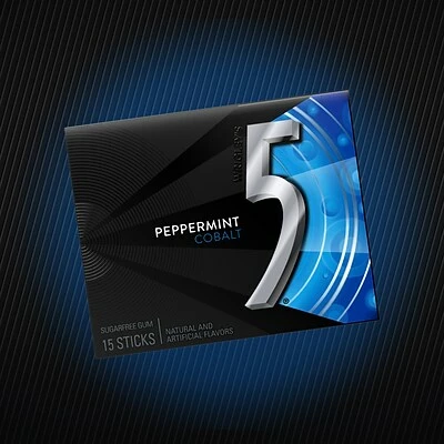 Hot Sale โ Gum & Mints 5 GUM Peppermint Cobalt Sugar Free Chewing Gum, 15 Sticks (WMW51220) ๐ฅฐ - Image 2