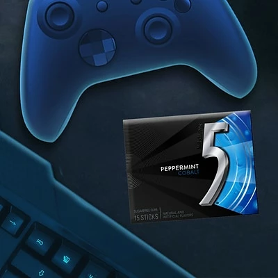 Hot Sale โ Gum & Mints 5 GUM Peppermint Cobalt Sugar Free Chewing Gum, 15 Sticks (WMW51220) ๐ฅฐ - Image 4