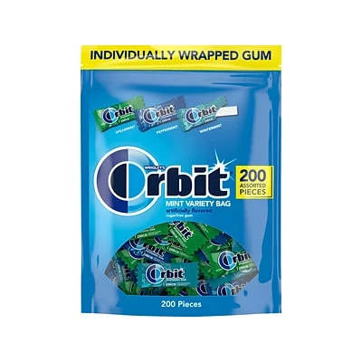 Coupon ๐ Gum & Mints Orbit Variety Bag Sugar Free Gum, Assorted Flavors, 13.4 Oz., 200 Pieces/Pack, 200/Pack (MMM27955) ๐งจ