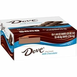 Flash Sale 👍 Candy & Chocolate Dove Milk Chocolate Singles Size 🍬 Candy Bar 1.44 Oz Bar, Pack Of 18 (209-00468) ❤️