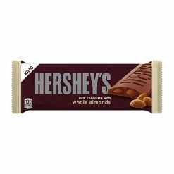 Flash Sale 😍 Candy & Chocolate Hershey's Milk Chocolate With Almonds King Size 🍬 Candy Bar, 2.6 Oz., 18/Box (HEC22100) 🧨