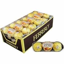 Budget 🌟 Candy & Chocolate Ferrero Rocher® Chocolate Hazelnut, 1 Oz. Packs, 12 Packs/Box 😍