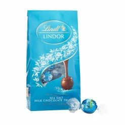 Deals 🌟 Candy & Chocolate Lindt Lindor Milk Chocolate Truffles With Sea Salt, 5.1 Oz., 3/Pack (L002952) 😍