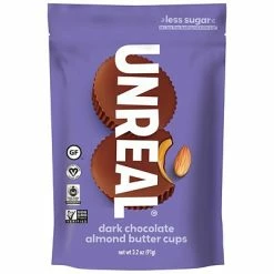 Brand new 🛒 Candy & Chocolate Unreal Chocolate Almond Butter Cups, 3.2 Oz., 2 Pk 🔔